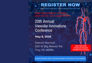 The 20th Annual Vascular Innovations Conference is May 8th in Troy, MI